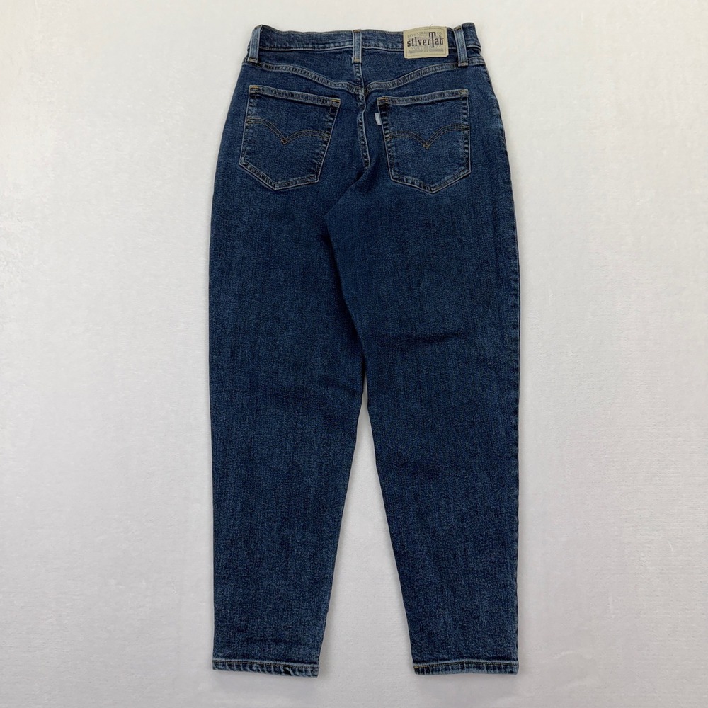 Levi's SilverTab Mom Jeansβ Women *29x27 Dark Blue V 90s High Rise Tapered Leg